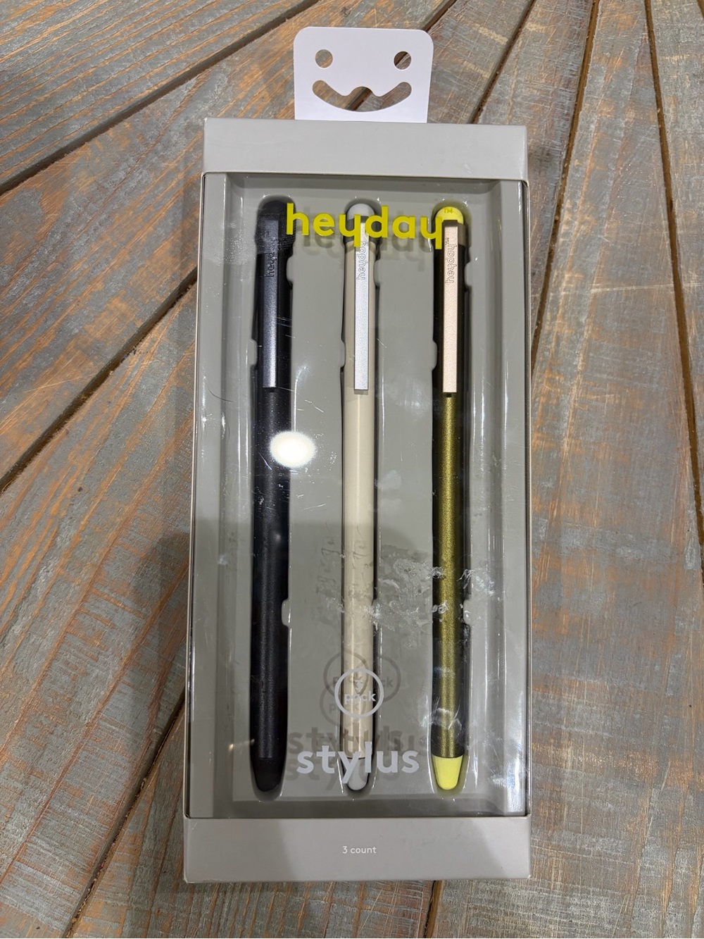 NIB! heyday™ Stylus Pen 3-pack in Black/Olive/Stone White